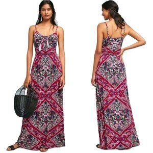 Anthropologie Moulinette Soeurs Dress Women Small Purple Paisley Brisbane Maxi